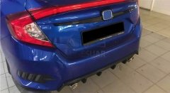 HONDA CIVIC FC5 2016-2021 ARKA SİS 3 ÇİZGİ SİYAH- PIANO BLACK