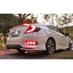 HONDA CIVIC FC5 2016-2020 ARKA SİS LEDİ UÇAK DİZAYN HARAKETLİ