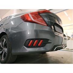 CIVIC FC5 2016-2020 IÇIN UYUMLU ARKA SIS 3 CIZGI KIRMIZI