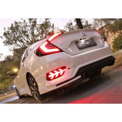 CIVIC FC5 2016-2020 IÇIN UYUMLU ARKA SIS LEDI UÇAK DIZAYN HARAKETLI