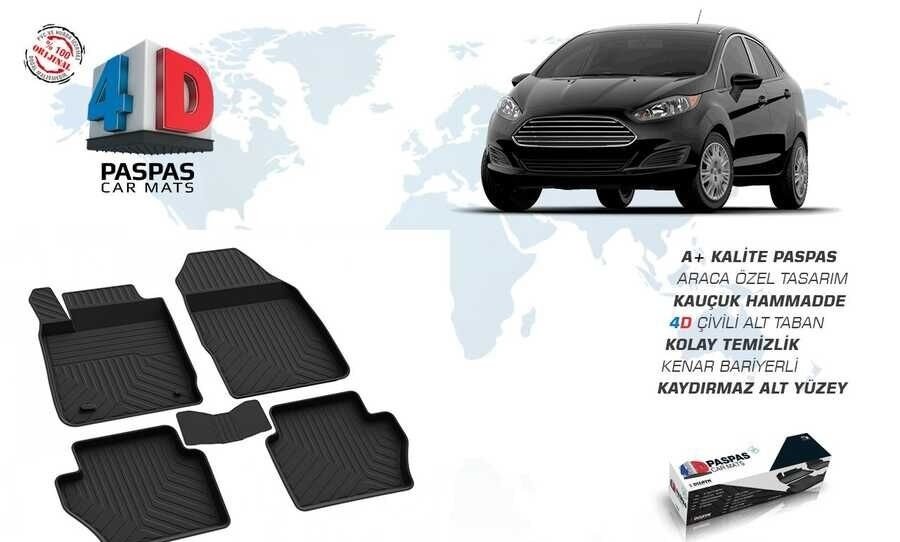 Ford Fiesta 7 4D Havuzlu Paspas Siyah 2018 ve Sonrası