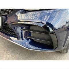 W205 2015-2018 C SERISI IÇIN ÖN TAMPON BIÇAKLARI 2 PARÇA (PIANO BLACK)