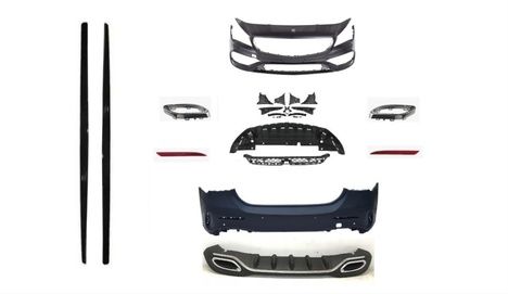 W117 CLA SERISI IÇIN UYUMLU     AMG SET (ÖN ARKA TAMPON, DIAMOND PANJUR,MARSPIYEL,EGZOZLAR)