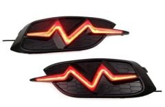 CIVIC FC5 2016-2020 IÇIN UYUMLU RITIM DIZAYN ARKA SIS LEDI KIRMIZI