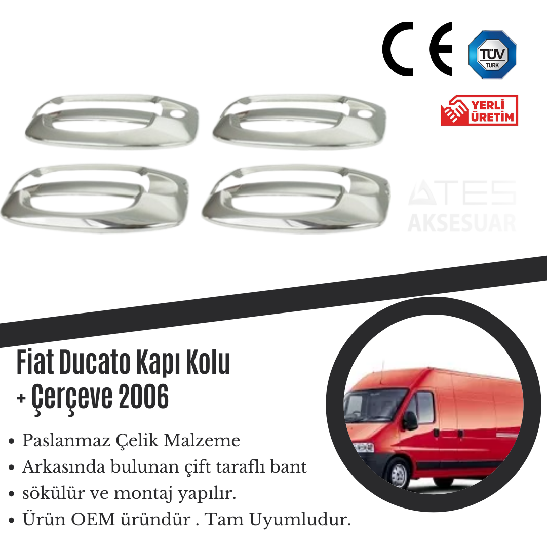 Fiat Ducato 2006 Kapı Kolu Paslanmaz Çelik