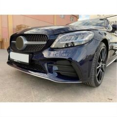 W205 2019+ C SERISI IÇIN ÖN TAMPON YAN BIÇAKLARI (PIANO BLACK)