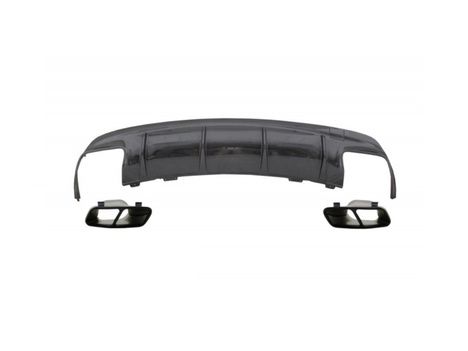 W117 CLA IÇIN UYUMLU CLA 45 GÖRÜNÜM DIFÜZÖR & EGZOZ SETI 16-19 SIYAH EGZOZ ILE