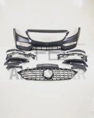 MERCEDES W205 C63 ÖN TAMPON & PANJUR SETI (MAKYAJLI GÖRÜNÜM) (Siyah Trimler)