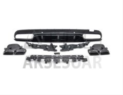 MERCEDES W205 C63 EDITION 1 DIFÜZÖR & EGZOZ SETI PIANO BLACK (AMG SEDAN) (SIYAH EGZOZ ILE)