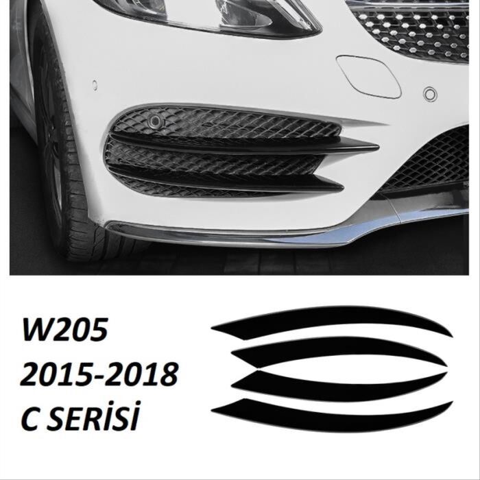 W205 2015-2018 C SERISI IÇIN SIS KASI 4 PARCA (PIANO BLACK)