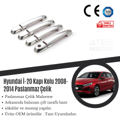 Hyundai İ20 2008-2014 Kapı Kolu Paslanmaz Çelik