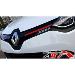 Renault Clio Ön Panjur 2 Parça Kırmızı 2012>