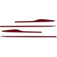 Renault Clio Yan Kapı Çıtası 4 Parça Kırmızı 2012>