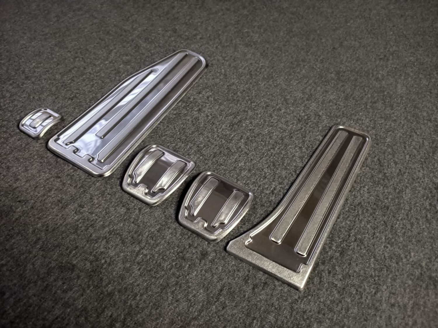 Mercedes W201 Pedal Seti Manuel (Mekanik) 5 Parça Paslanmaz Çelik Krom 1982-1993