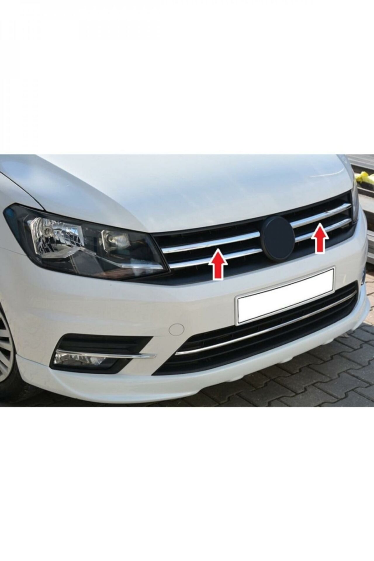 Volkswagen Caddy Ön Panjur Paslanmaz Çelik Krom 2 Parça 2015-2020