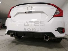 HONDA CIVIC FC5 2016-2020 DIFÜZÖR ÇIFT CIKIS MAT SİYAH