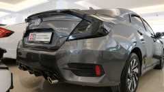 HONDA CIVIC FC5 2016-2020 DIFÜZÖR ÇIFT EGZOZ PIANO BLACK