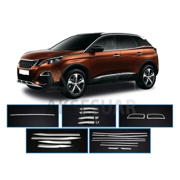 Peugeot 3008 5 Parça Krom Set 2016 ve Sonrası