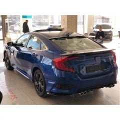 HONDA CIVIC FC5 2016-2020 DIFÜZÖR 4 EGZOZ PIANO BLACK