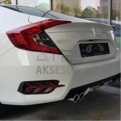 HONDA CIVIC FC5 2016-2020 DIFÜZÖR 4 EGZOZLU SILVER