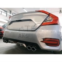 HONDA CIVIC FC5 2016-2020 DIFÜZÖR 4 EGZOZLU SILVER