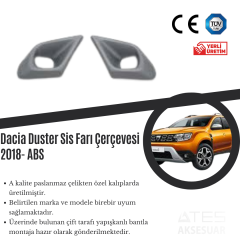 Dacia Duster 2018 Sis Farı Çerçevesi ABS Krom