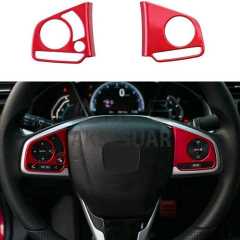 HONDA CIVIC FC5 2016-2020 DIREKSIYON KAPLAMASI 2 PARÇA - KIRMIZI