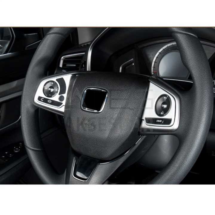 HONDA CIVIC FC5 2016-2020 DIREKSIYON KAPLAMASI 2 PARÇA - SILVER