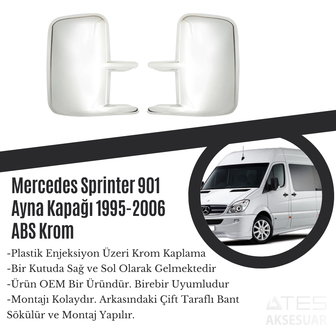 Mercedes Sprinter 1995-2005 Aynak Kapağı ABS Krom