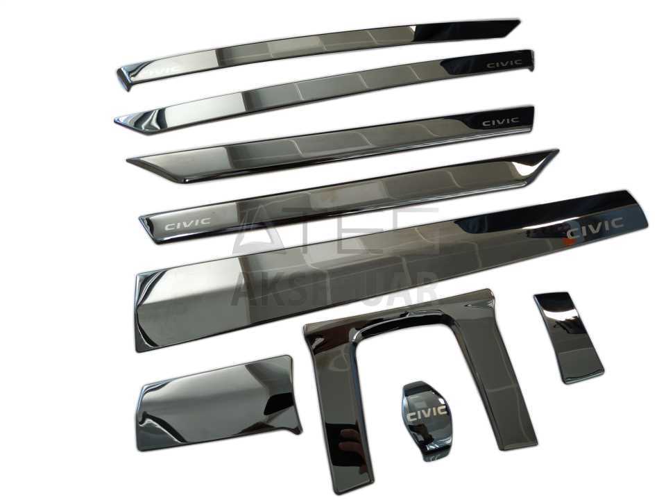 HONDA CIVIC FC5 2016-2020 İÇ KONSOL KAPLAMASI FÜME 9 PARÇA