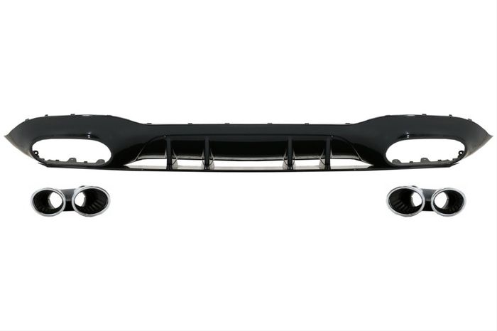 W177 SEDAN 2019+ DIFÜZÖR & EGZOZ SETI - SILVER EGZOZ ILE