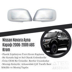 Nissan Navara 2006-2009 Ayna Kapağı ABS Krom