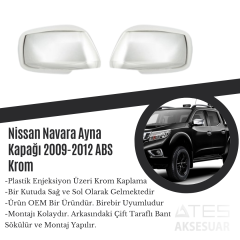 Nissan Navara 2009-2012 Ayna Kapağı ABS Krom
