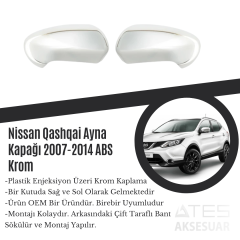 Nissan Qashqai 2007-2014 Ayna Kapağı ABS Krom