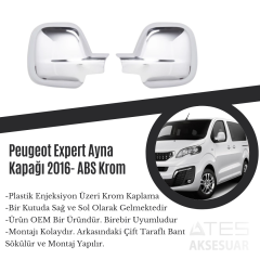 Peugeot Expert 2016 Ayna Kapağı ABS Krom