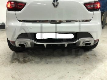 Renault Clio 4 Arka Difüzör Egzos Görünüm Boyalı