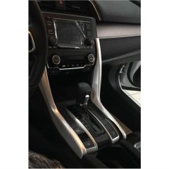 CIVIC FC5 2016-2020 IÇIN UYUMLU VITES KONSOL ÇITA KAPLAMA- SILVER (2 PARÇA - SADECE DIREKLER)