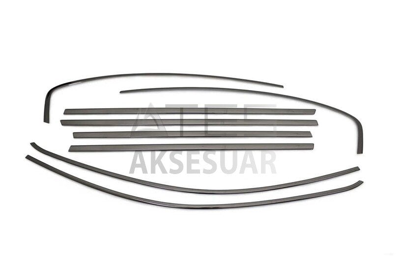 Fiat Egea HB/Sedan Siyah Krom Cam Çerçevesi 8 Parça 2015 ve Sonrası