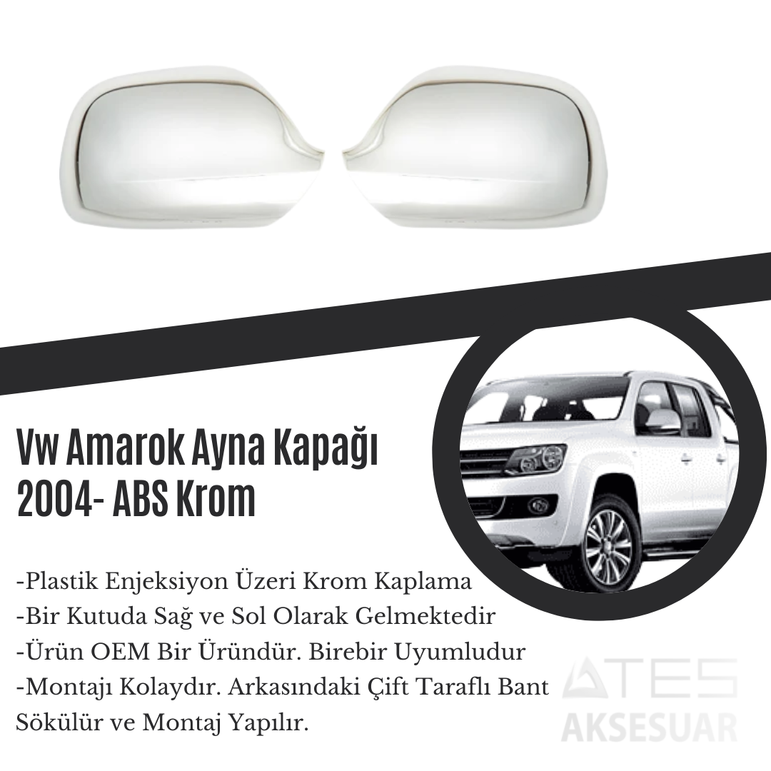Vw Amarok 2004 Ayna Kapağı ABS Krom