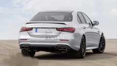 MERCEDES W213 E63 SILVER DIFÜZÖR & EGZOZ SETI(AMG) 2017+ & SILVER EGZOZ ILE