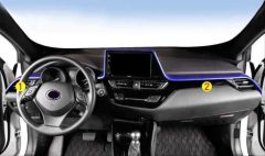 C-HR 2016-2019 IÇIN UYUMLU PANEL UST KAPLAMA 2 PARÇA - MAVI