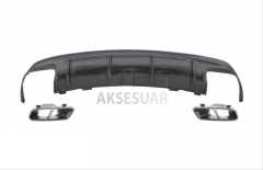 MERCEDES W117 CLA 45 DIFÜZÖR & EGZOZ SETI 16-19 SILVER EGZOZ ILE