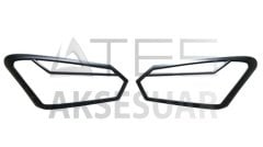 ISUZU D-MAX 2018+ FAR ÇERÇEVESİ KAPLAMA SİYAH SİNYAL ÇİZGİLİ