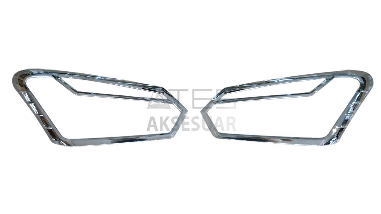 ISUZU D-MAX 2018+ FAR ÇERÇEVESİ KAPLAMA SİYAH SİNYAL ÇİZGİLİ