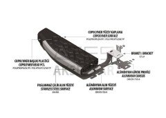 Fiat 500X Blackline Yan Basamak Krom 2015 ve Sonrası