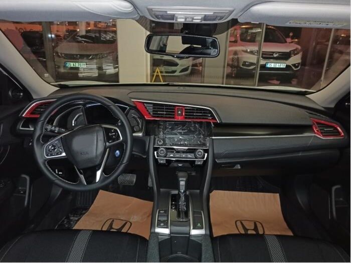 CIVIC FC5 2016-2020 IÇIN UYUMLU HAVA MENFEZ KAPLAMA 3 PARÇA - KIRMIZI