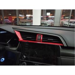 CIVIC FC5 2016-2020 IÇIN UYUMLU HAVA MENFEZ KAPLAMA 3 PARÇA - KIRMIZI