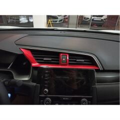 CIVIC FC5 2016-2020 IÇIN UYUMLU HAVA MENFEZ KAPLAMA 3 PARÇA - KIRMIZI