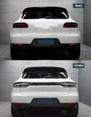 MACAN 2018+ IÇIN UYUMLU BAGAJ KAPAGI VE LED STOP FACELIFT - SMOKE