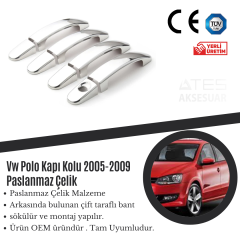 Volkswagen Polo 2005-2009 Kapı Kolu Paslanmaz Çelik